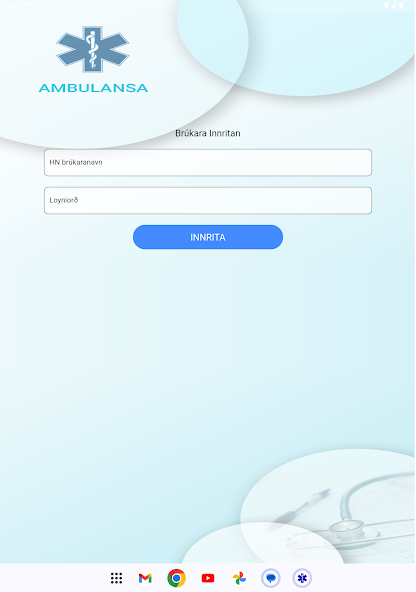 Ambulansa mobile workflow concept screen (earlier design study)